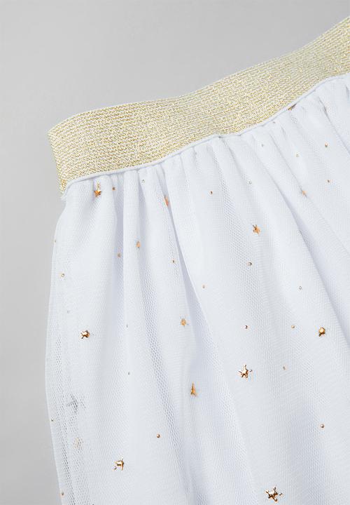 Pop Candy - Mesh skirt  - white