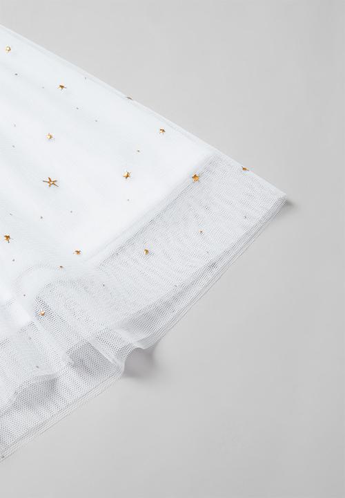 Pop Candy - Mesh skirt  - white