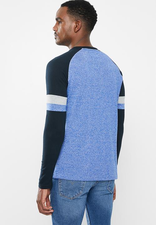 Superdry. - Vl tri colour raglan long sleeve tee - multi