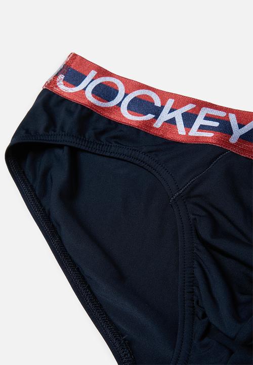 Jockey - 1 Pack jockey plain nylon brief - navy