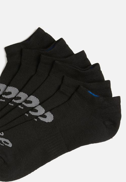 ASICS - 6 Pack invisible socks - black