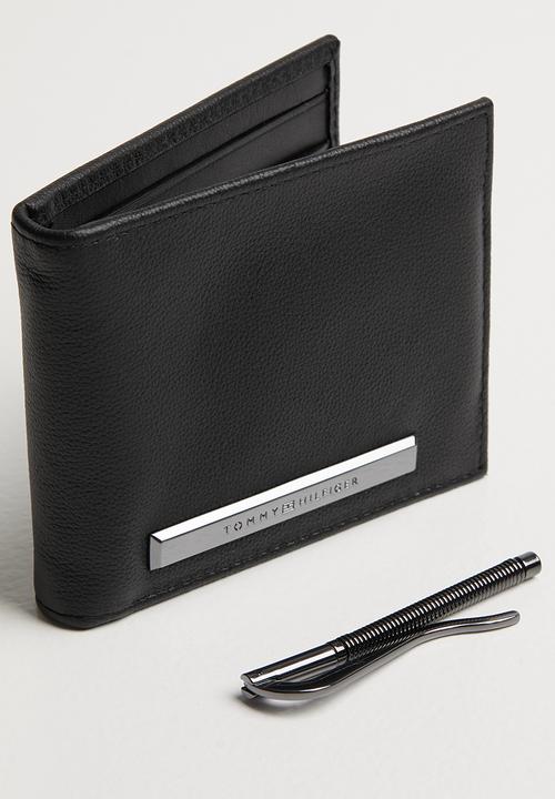 Tommy Hilfiger - Corp plaque mini money clip - black