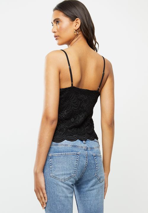 ONLY - Alba short sleeve top - black