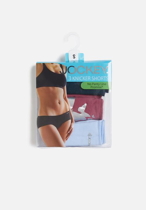 Jockey - Npl knicker 3pk - 2pln/1 iht - midnight navy & pink berry