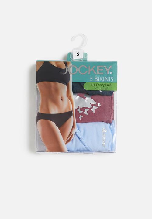 Jockey - Npl bikini 3pk - 2 pln/ 1iht - midnight navy & pink berry
