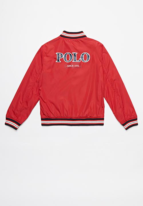 POLO - Boys thyson baseball jacket - red