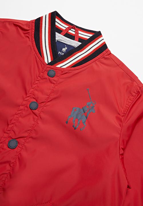 POLO - Boys thyson baseball jacket - red
