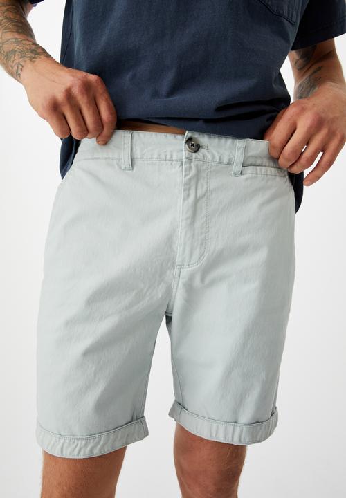 Cotton On - Washed chino short - pigment light blue