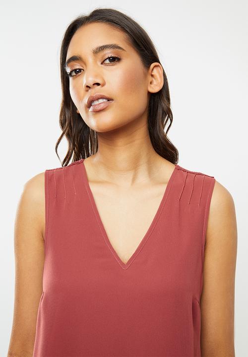 Vero Moda - Julian v-neck top - mauve
