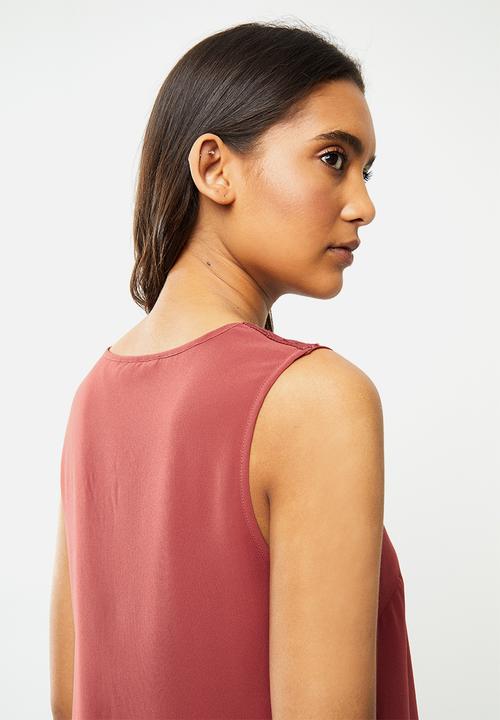 Vero Moda - Julian v-neck top - mauve