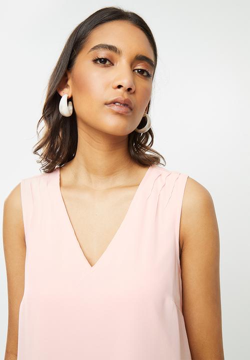 Vero Moda - Julian v-neck top - pink