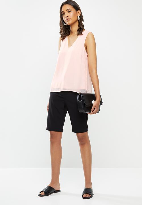 Vero Moda - Julian v-neck top - pink