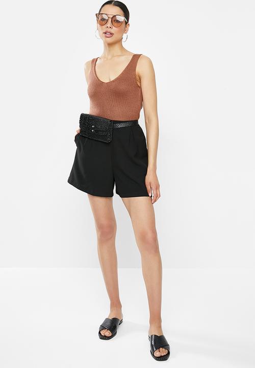 Brave Soul - Sleeveless ribbed knit - brown 