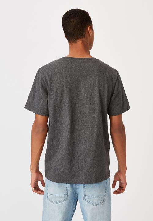 Cotton On - Essential vee neck  - charcoal marle