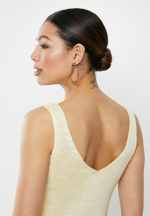 Brave Soul - Sleeveless ribbed knit - neutral 