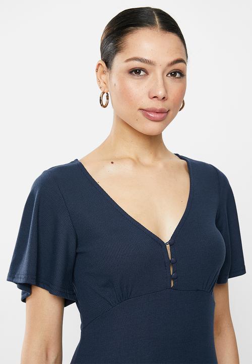 Brave Soul - Short sleeve mini dress - navy