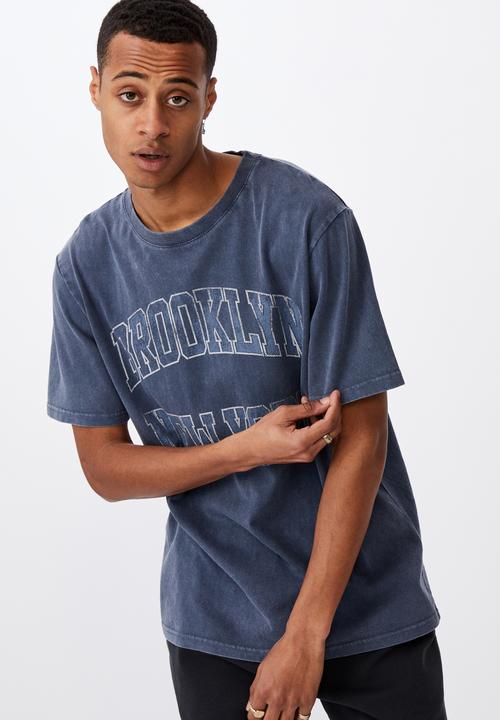 Cotton On - Brooklyn new york  bondi tee - true navy