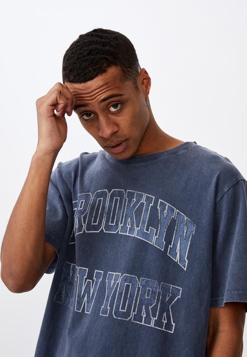 Cotton On - Brooklyn new york  bondi tee - true navy