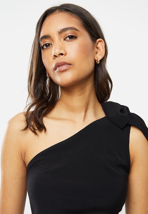 Cotton On - Party time one shoulder top - black