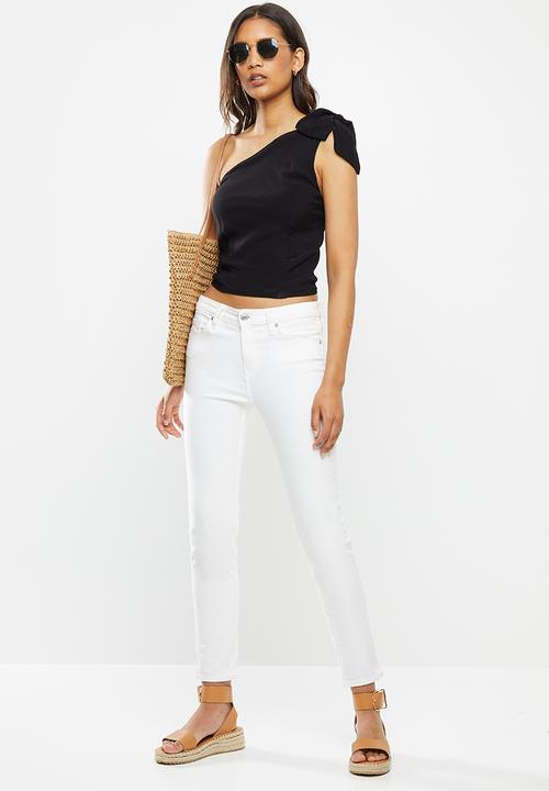 Cotton On - Party time one shoulder top - black