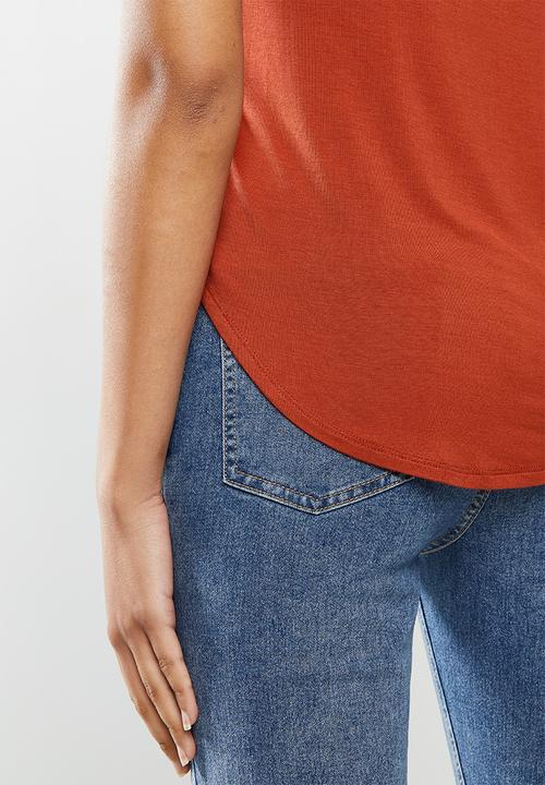 Cotton On - Kathleen short sleeve top - hot sauce