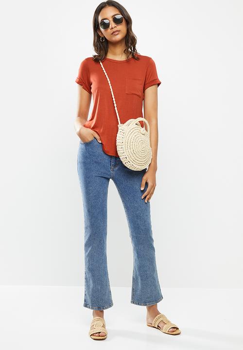 Cotton On - Kathleen short sleeve top - hot sauce
