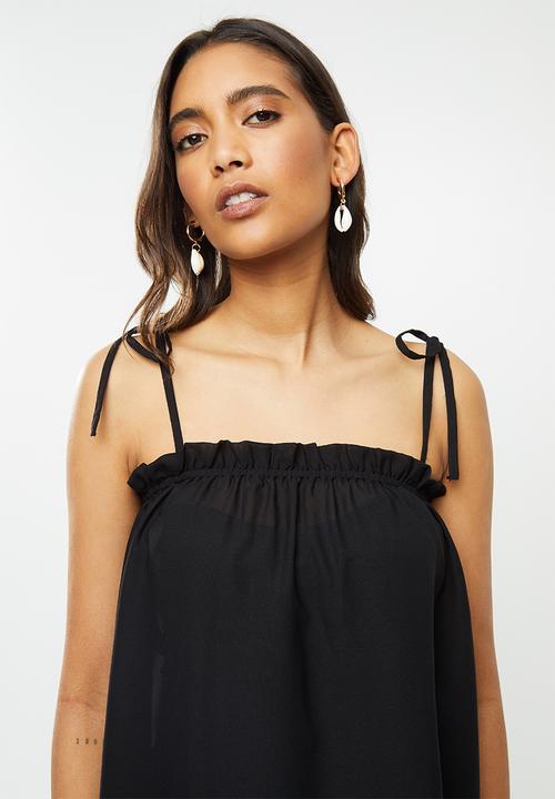 Vero Moda - Mianne solid midi dress - black