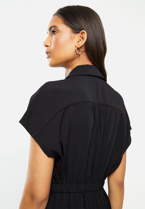 Vero Moda - Jeni short sleeve culotte jumpsuit - black