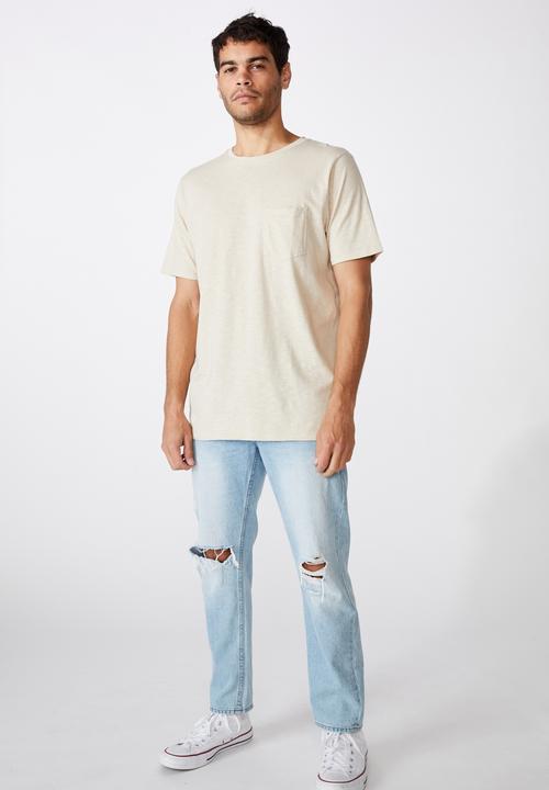 Cotton On - Slub crew neck tee - pearl