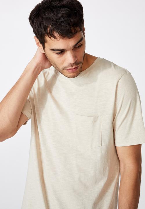 Cotton On - Slub crew neck tee - pearl