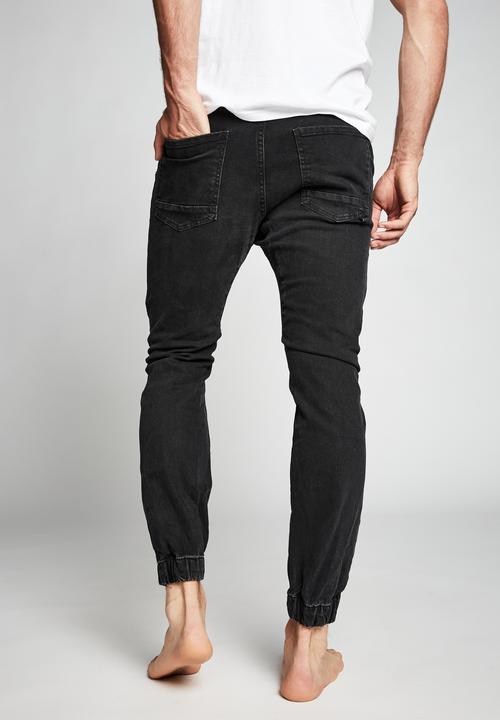 Cotton On - Slim denim jogger - black