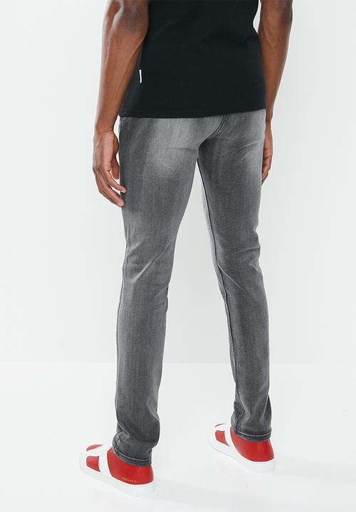 Jonathan D - Slim fit denim jean with side entry pockets - grey