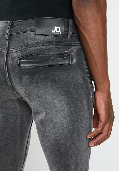 Jonathan D - Slim fit denim jean with side entry pockets - grey