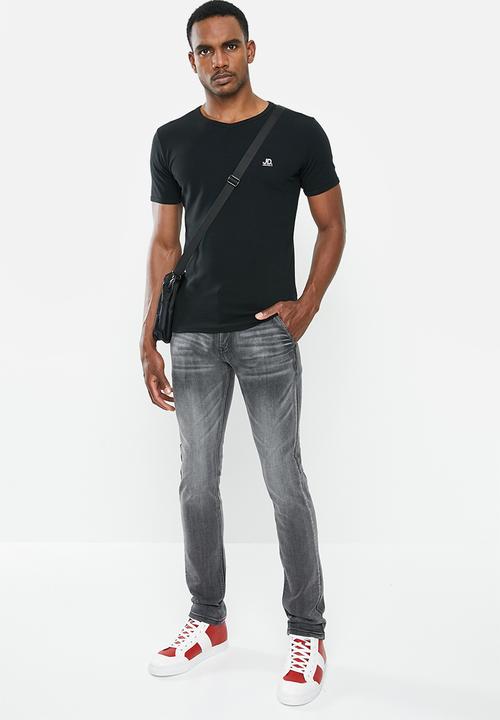 Jonathan D - Slim fit denim jean with side entry pockets - grey