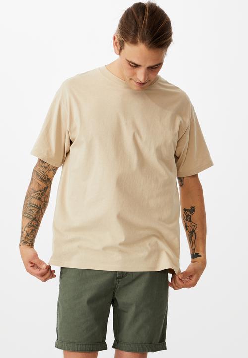 Cotton On - Washed chino short - pigment olive