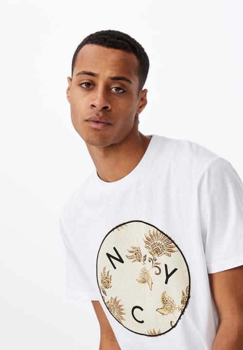 Cotton On - NYC infill Tbar street T-shirt - white