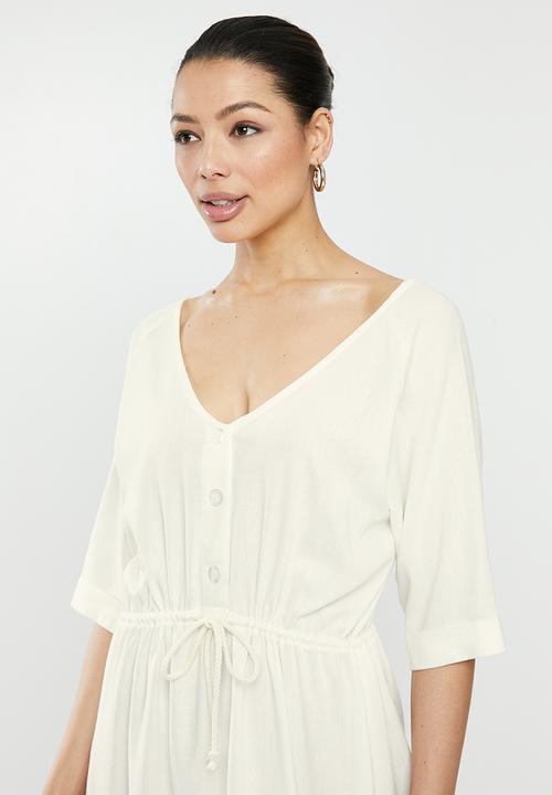 edit - Linen rope detail dress - neutral 