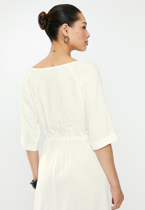 edit - Linen rope detail dress - neutral 