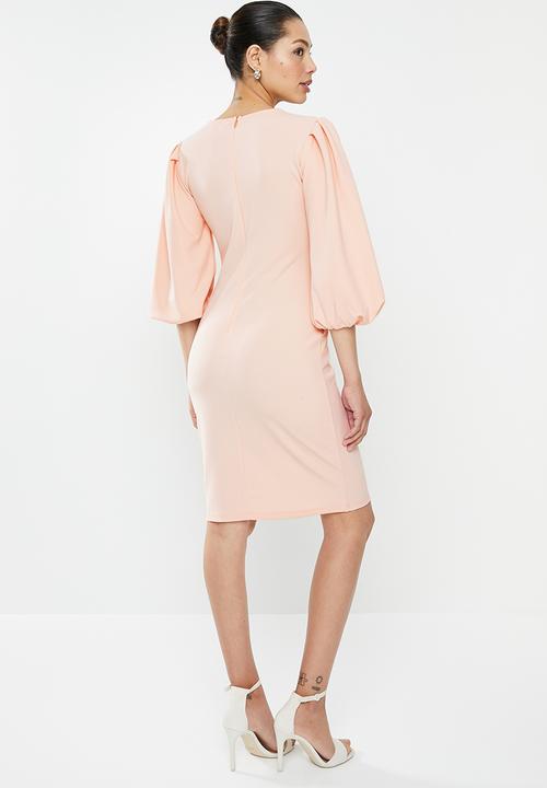edit - Lantern sleeve shift - pink