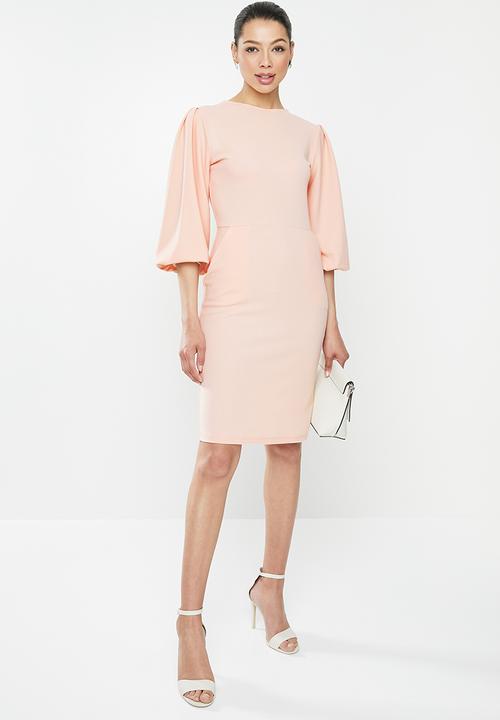 edit - Lantern sleeve shift - pink