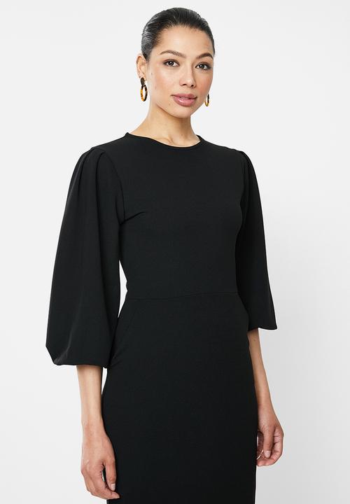 edit - Lantern sleeve shift - black