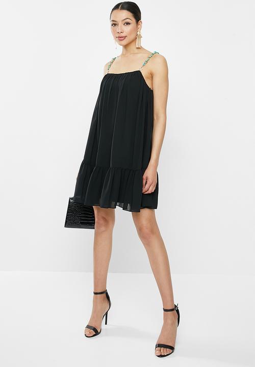 Missguided - Chain strap swing dress - black