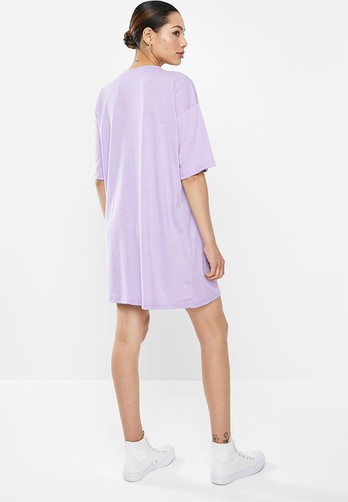 Missguided - Oversized T-shirt dress short sleeve honey - purple