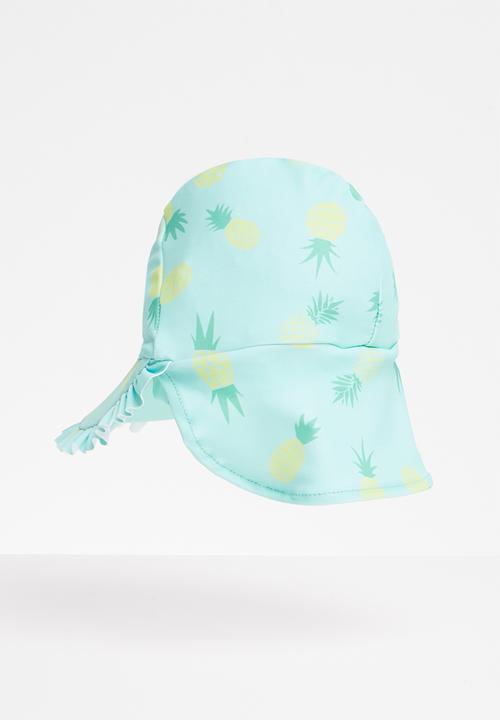 Pop Candy - Pineapple frill trim sunhat - aqua
