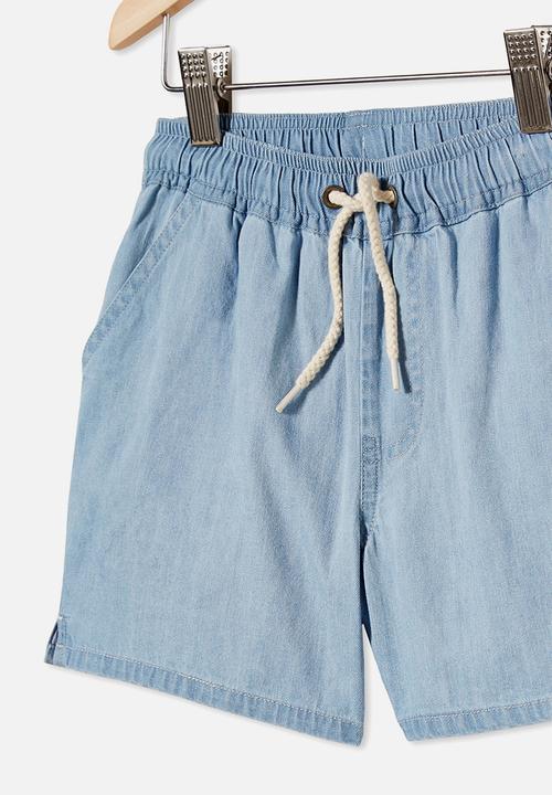 Cotton On - Los cabos shorts - light blue chambray
