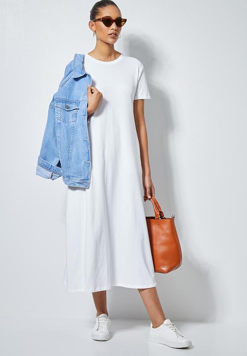 Superbalist - Trapeze pocket detail dress - white