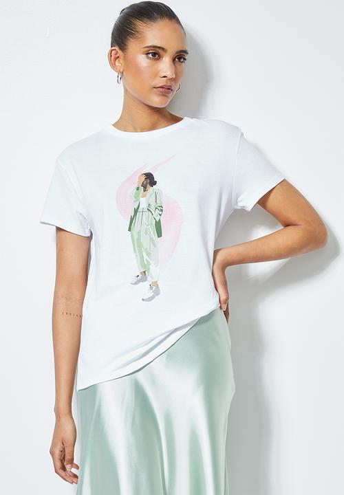 Superbalist - Printed tee - white 