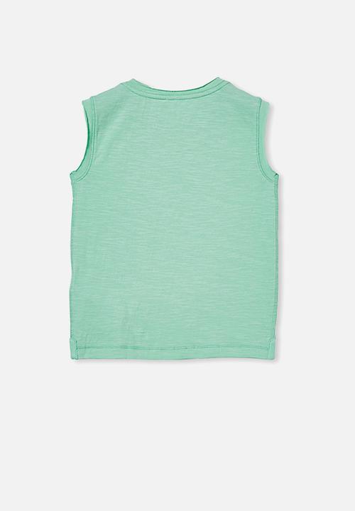 Cotton On - Oli textured tank - mint breeze