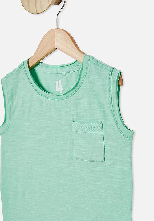 Cotton On - Oli textured tank - mint breeze