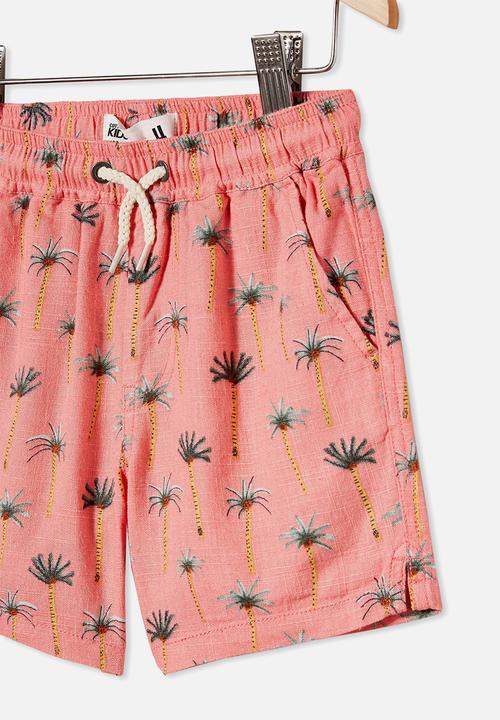 Cotton On - Los cabos short - palm trees/retro coral